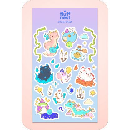 magical puffpals sticker sheet